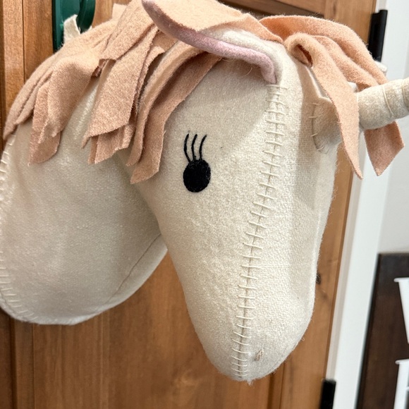Unicorn Plush Head Wall Mount Decor Pillowfort - Picture 3 of 6